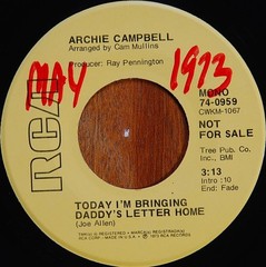 Archie Campbell – A Light In The Window / Today I’m Bringing Daddy’s Letter Home