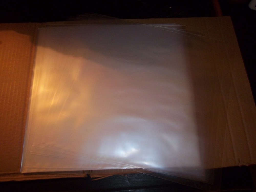 50 ct 12″ 2 mil Clear Plastic Outer Jackets For LP Album Vinyl Records
