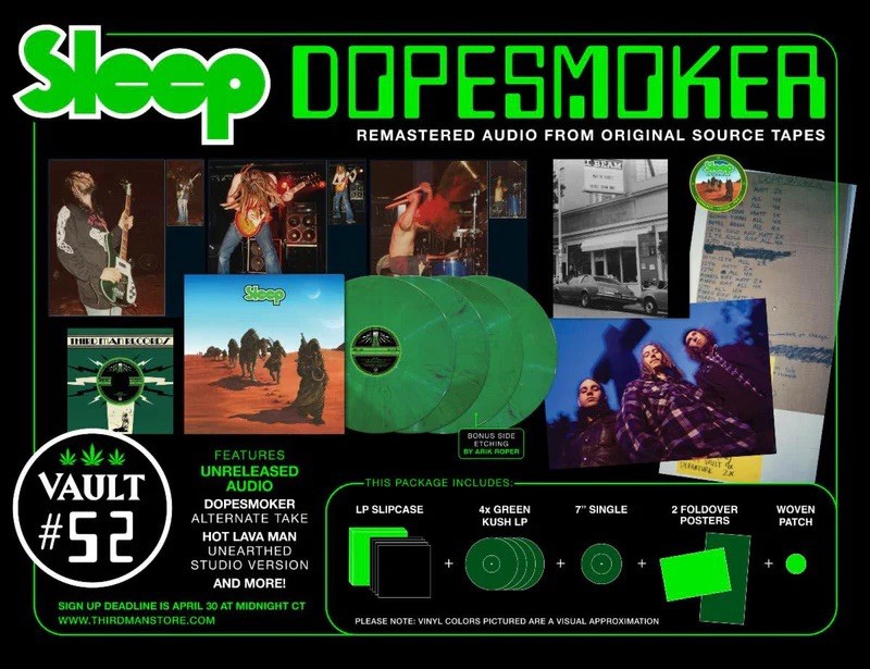 Sleep – Dopesmoker 4LP + 7” Vinyl Box Set Third Man Records Vault 52 New