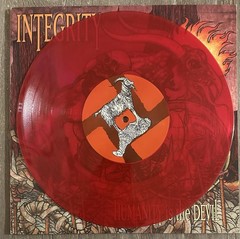 1996 INTEGRITY HUMANITY IS THE DEVIL 10″ TRANSLUSCENT RED HARDCORE FREE SHIPPING
