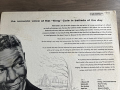 Nat King Cole Sings Ballads Of The Day LP Capitol High Fidelity Vinyl