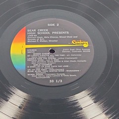 Bear Creek High School Vinyl LP Various School Choir And Sounds 1968- 1969