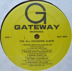 Various – The All Occasions Album – Gateway Records – GSLP-8504 – LP, Comp 11718