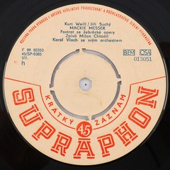 Milan Chladil / Jarmila Veselá – Mackie Messer / Mr. Blue – 1960 45 rpm Record