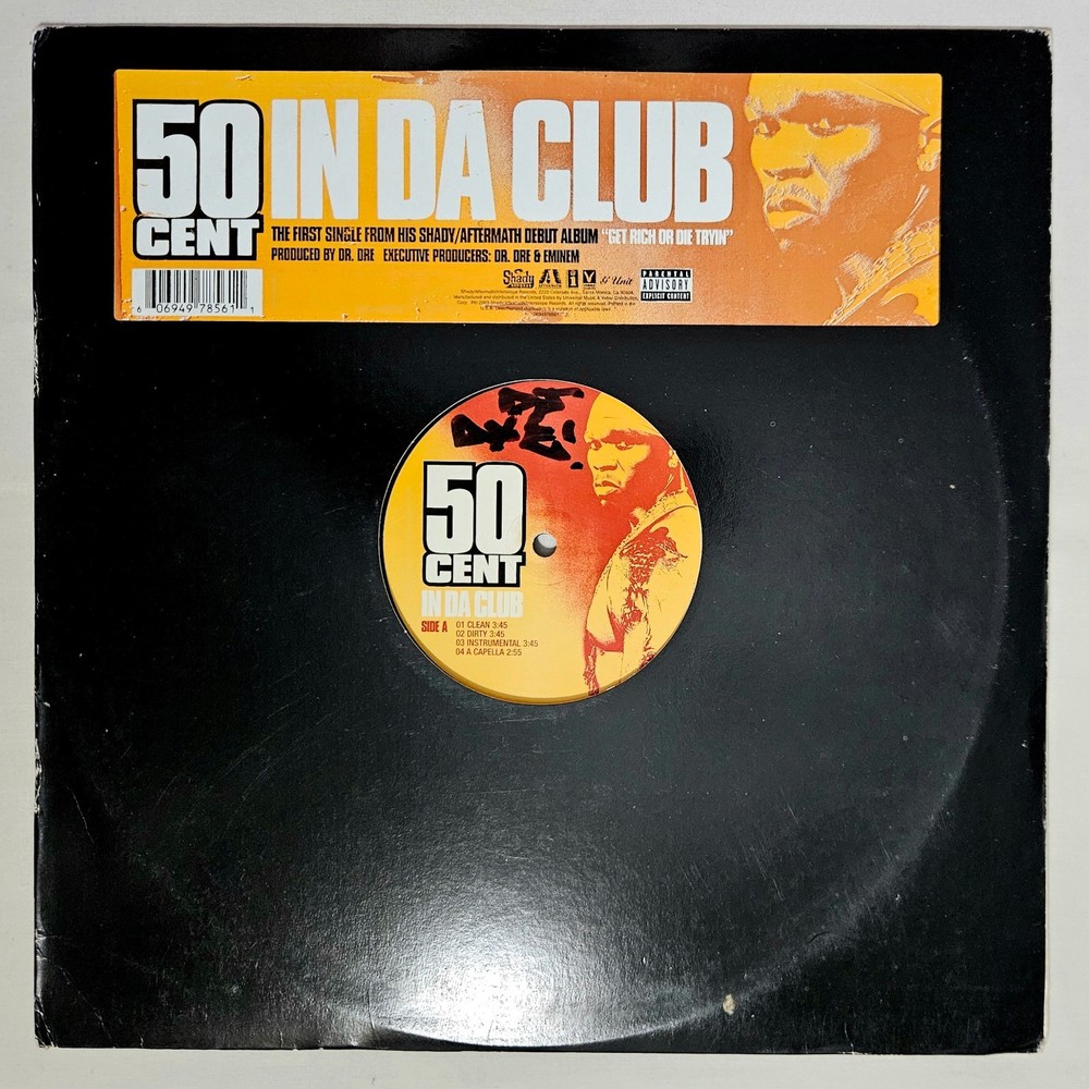 2003 – 50 CENT – IN DA CLUB / BACKDOWN – SHADY RECORDS ORIGINAL PRESSING