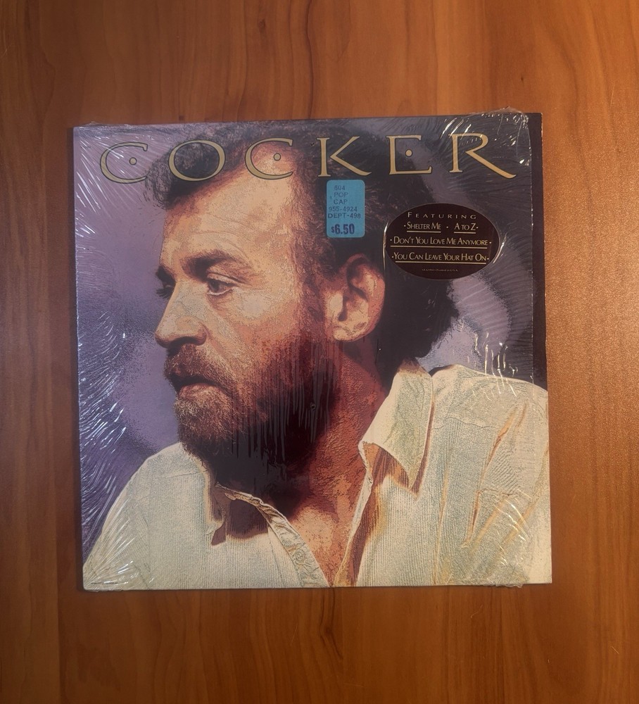 Joe Cocker – Cocker 1986 Capitol ST-12394 LP Vinyl Record Shrink Hype Sticker