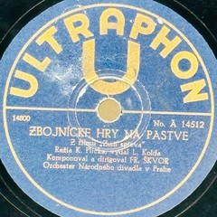 Ultraphon A14512 10” Czech Record Prague National Theatre Orchestra Pisen Prahy