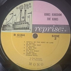 The Kinks „Kinks Kingdom“ Rare* 1964 Reprise Orig 1st Press R 6184(Mono)~VG/G+