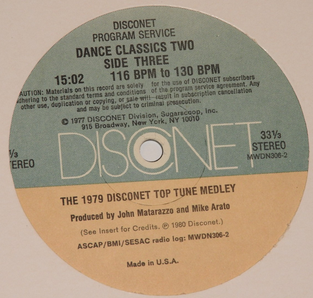 DISCONET DANCE CLASSICS #2, MADONNA MEDLEY / THE 1979 TOP TUNE MEDLEY DISCO RARE