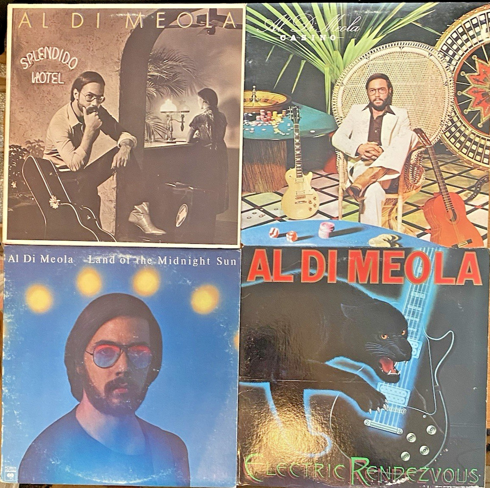 Al Di Meola 4 LPs: Splendido, Midnight Sun, Casino & Electric Rendezvous XLNT