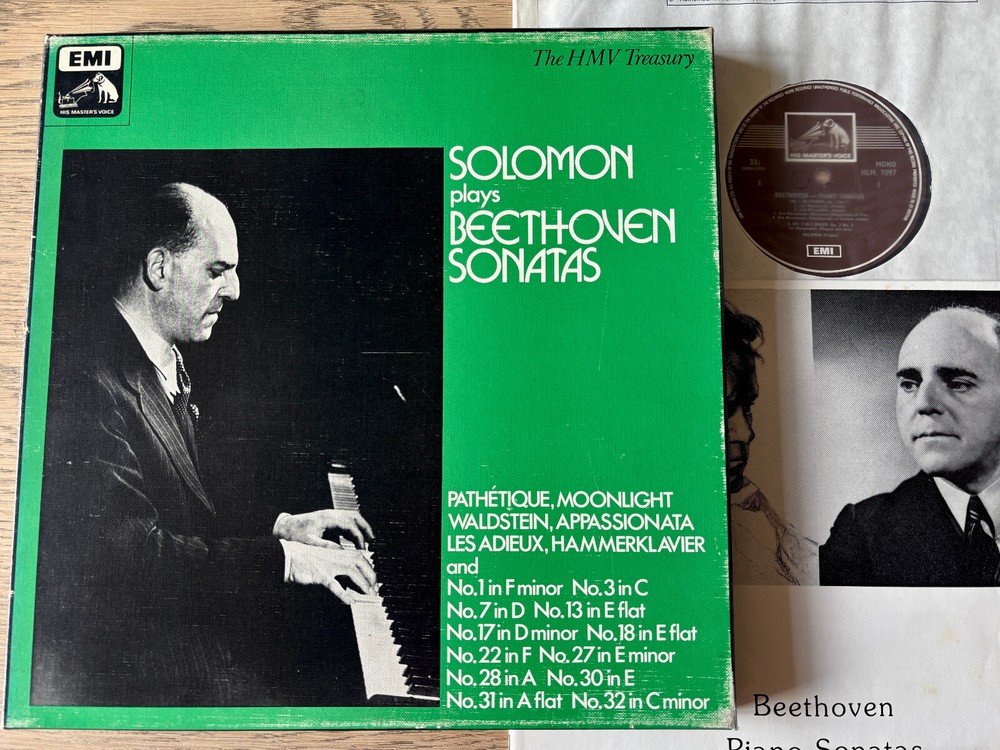 HMV RLS 722 SOLOMON PLAYS BEETHOVEN SONATAS PIANO 7-LP (1976) EX GT BRITAIN