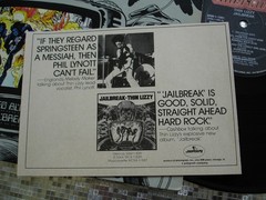 Thin Lizzy ~ Jailbreak ~ Vintage LP w/Advertisement Mercury – SRM-1-1081