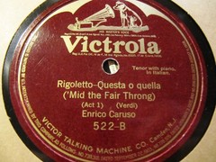 1st VICTOR Rec 1904 ENRICO CARUSO piano Rigoletto Questa o quella La Donna e 522