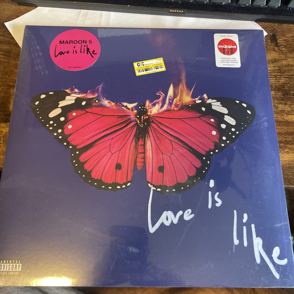 Maroon 5 Love Is Like Exclusive Limited Edition Bubblegum Vinyl LP Record