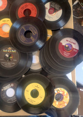 Lot 58 Vinyl 7”, 45 RPM 1950′ – 70’s varied genre and condition, See Photos