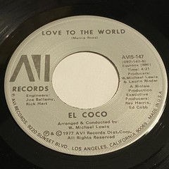 El Coco: Cocomotion / Love To The World 45 – AVI – Disco