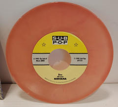 Nirvana – Sliver/Dive Sub Pop Translucent Peach RARE! 1990 Grunge 45 Rpm