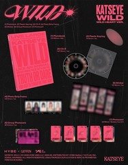 KATSEYE WILD Album 2 Ver SET/2CD+2 Photo Book+2 Card+Badge+KeyRing+GIFT OFFICIAL