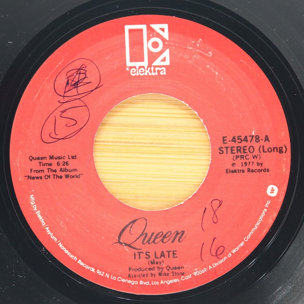 QUEEN – IT’S LATE / SHEER HEART ATTACK – ROCK 45 ELEKTRA
