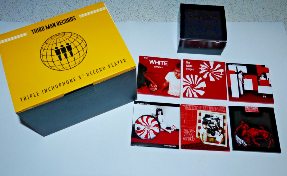 THIRD MAN Records TRIPLE INCHOPHONE RSD Turntable 6x 3” WHITE STRIPES Sealed