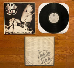White Lion – Fight to Survive LP Grand Slamm Records 1986 1st Pressing VG+