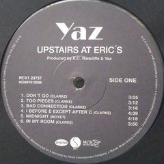 YAZ: Upstairs At Eric’s (Clear Crystal LP)- Rhino Records, Mute, Sire
