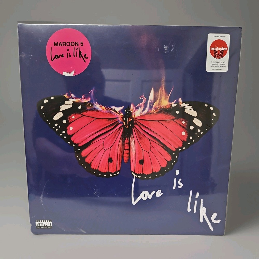Maroon 5 – LOVE IS LIKE Limited Bubblegum Pink Colored Vinyl LP + Poster SEALED