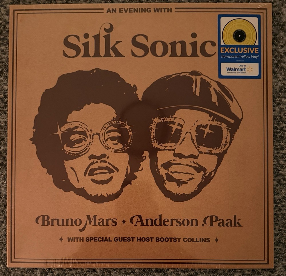 An Evening With Silk Sonic by Bruno Mars/Anderson Paak – Yellow Vinyl – Sealed
