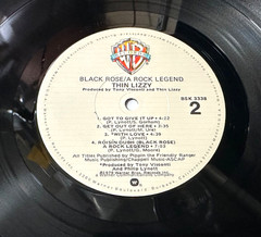 🔥 THIN LIZZY „Black Rose (A Rock Legend)“ PROMO 1st US Press OIS Gary Moore