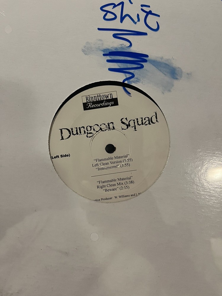 SEALED Dungeon Squad – Flammable Material 12″ RARE NY INDIE RAP ’97 Signed