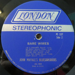 JOHN MAYALL’S BLUESBREAKERS ~ BARE WIRES 1968 LONDON RECORDS (PS 537) LP