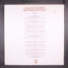 VARIOUS: elektra september releases 8/71 ELEKTRA 12″ LP 33 RPM