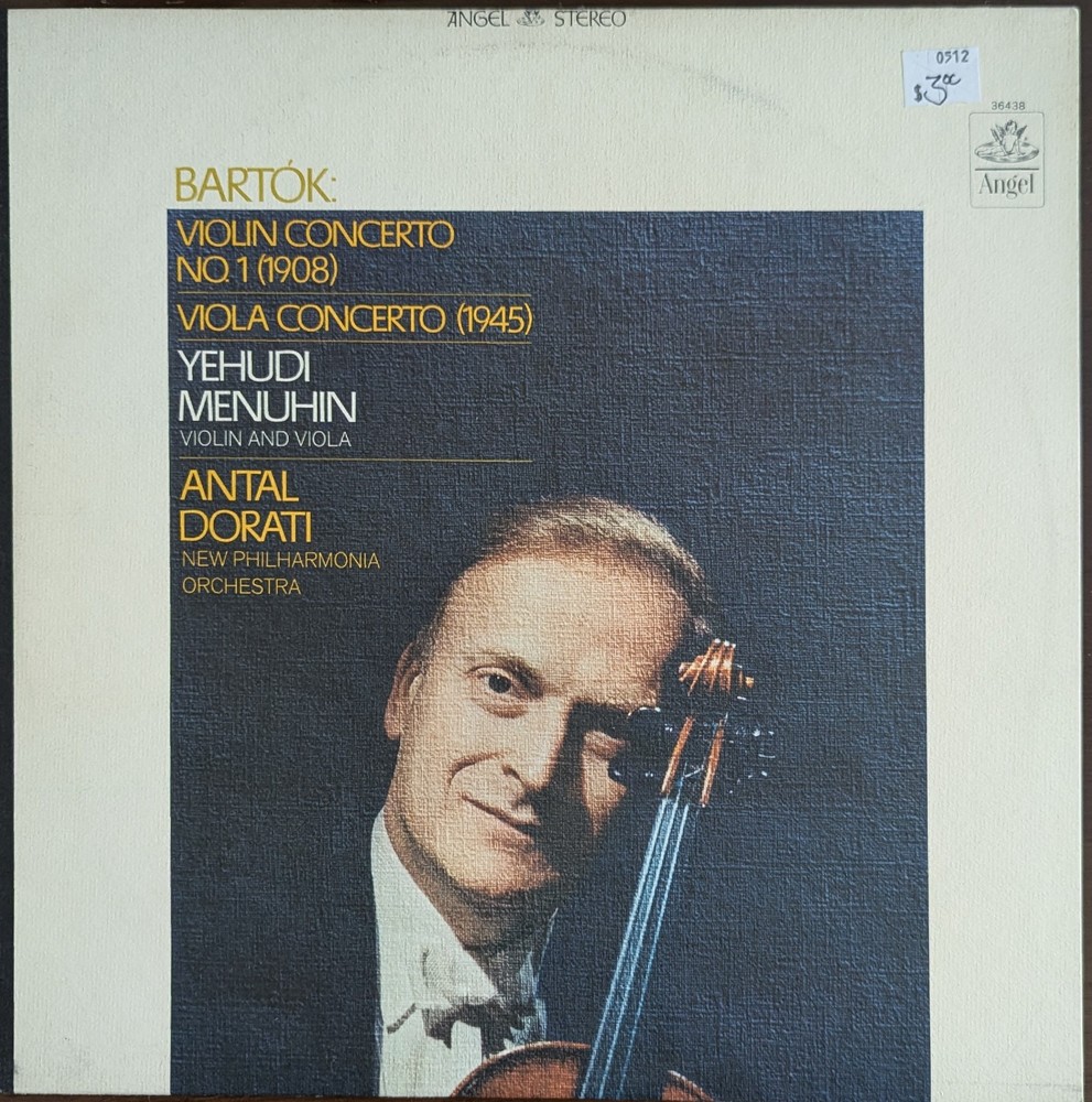 BARTÓK:VIOLIN CONCERTONO. 1 (1908)VIOLA CONCERTO/MENUHIN/NM/VG+