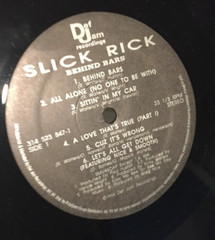 Slick Rick Behind Bars LP Def Jam Records Released 1994 12” Vinyl 33rpm In Cover