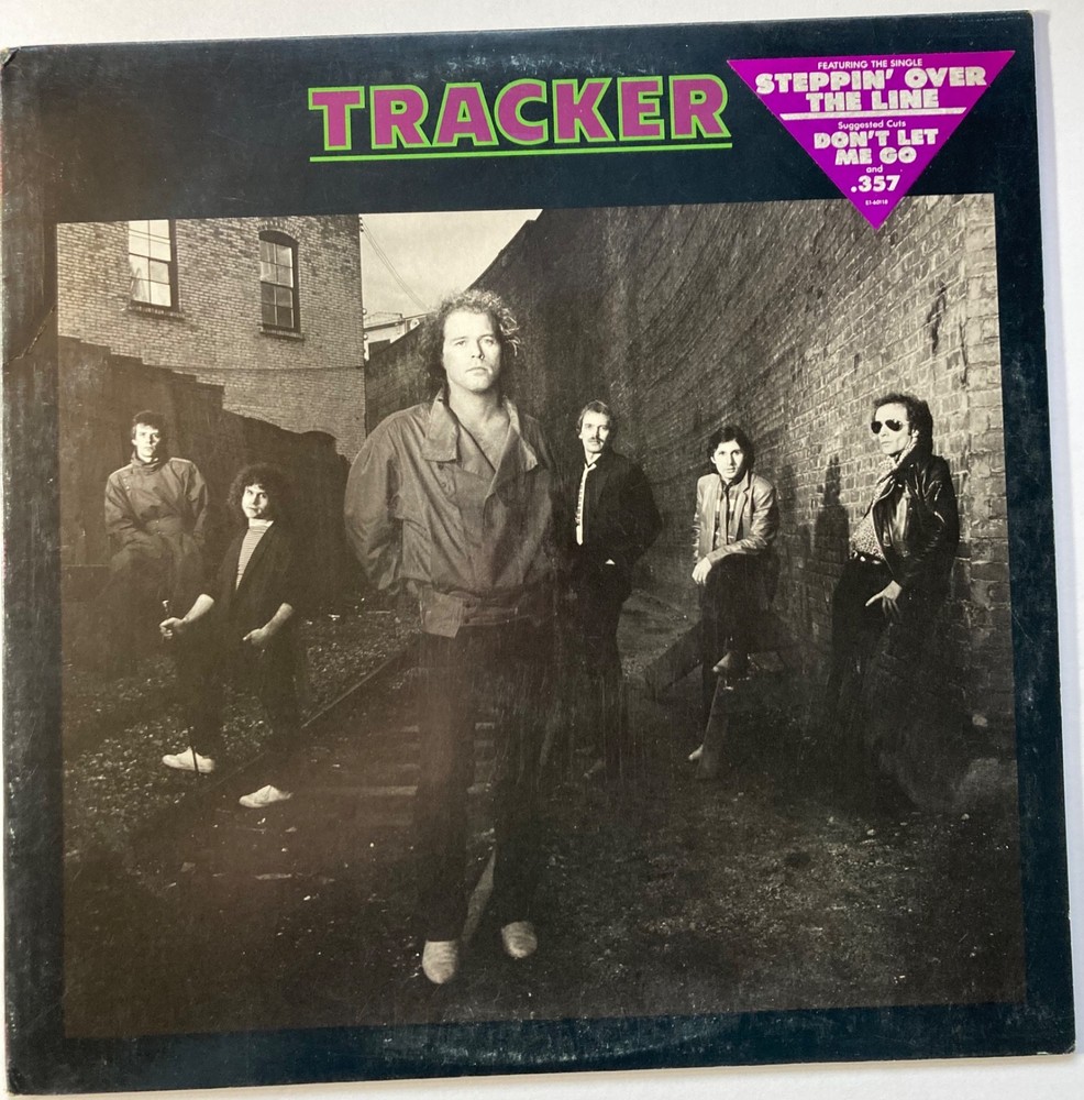 TRACKER self-titled 1982 PROMO DEBUT LP on Elektra #E1-60118 HYPE STICKER