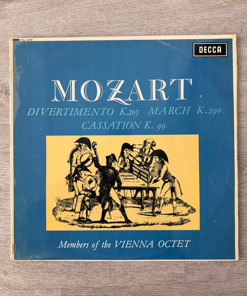 SXL 6150 WBG UK ED1 – MOZART – DIVERTIMENTO, MARCH, CASSATION VIENNA OCTET VG+++