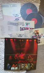 AEROSMITH- LIVE BOOTLEG JAPANESE VINYL PRESSING, INNERS, + RARE POSTER etc