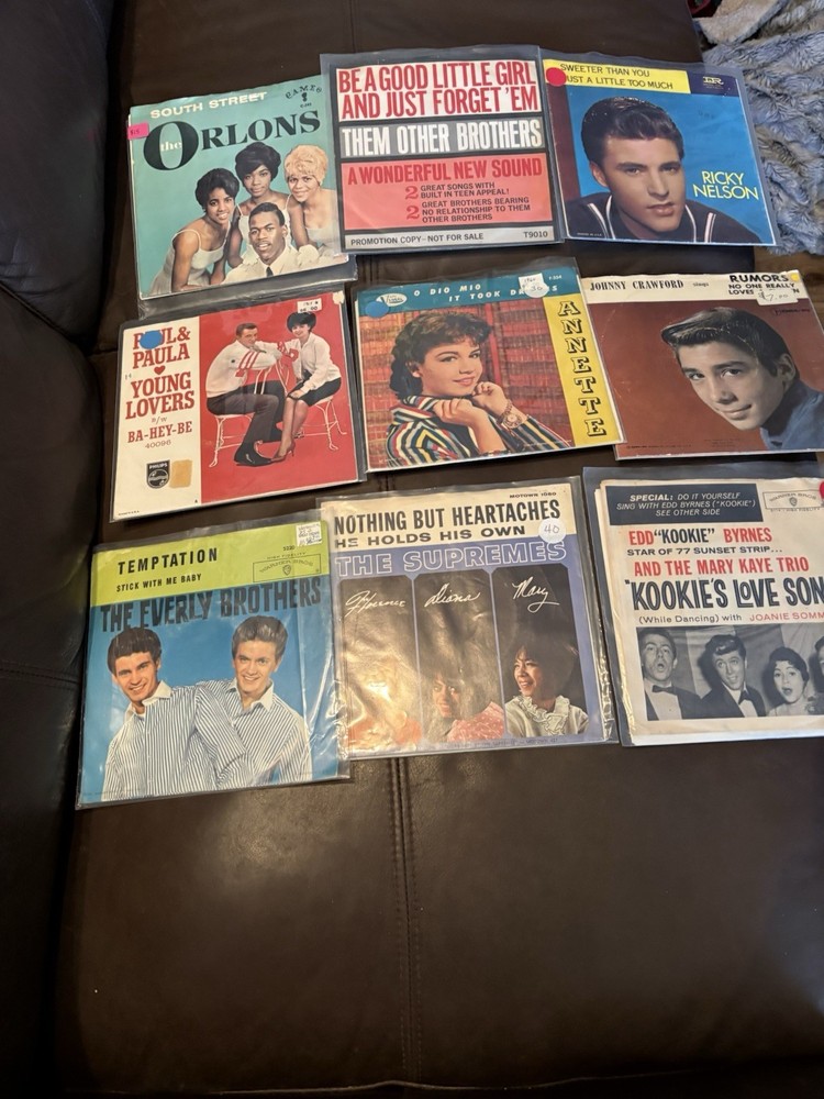 9 Picture Sleeves And Records From The Early 1960’s, All Records Near Mint