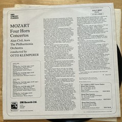 SXLP 30207 – MOZART – Four Horn Concertos CIVIL / KLEMPERER PO – LP Record