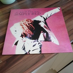 Simply Red – A New Flame – Vinyl LP. Record NM 1989 with lyric Inner WEA WX242