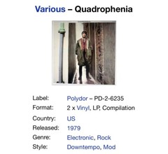 THE WHO / VARIOUS Quadrophenia Soundtrack 2x 12” Vinyl LP Polydor PD-2-6335 1978