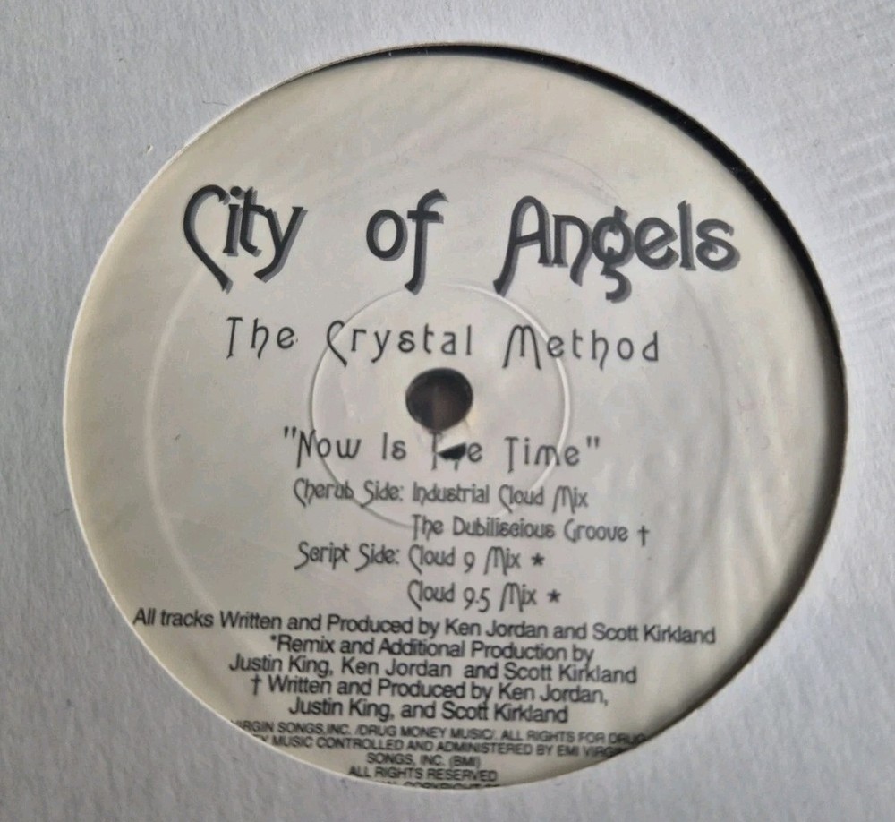 THE CRYSTAL METHOD – NOW IS THE TIME 12″ COA 001 CITY OF ANGELS 1994 VG+!