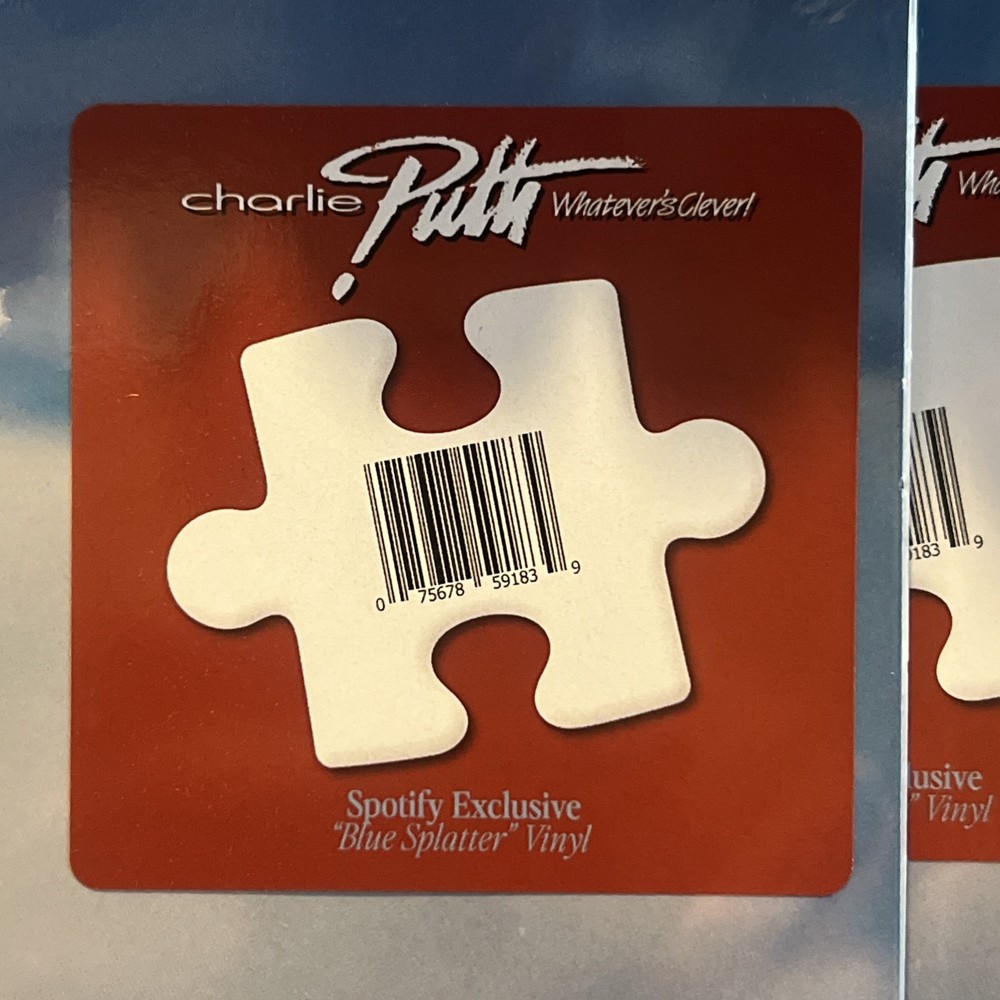 Charlie Puth Whatever’s Clever Vinyl Spotify Fans First /1000 Blue Splatter