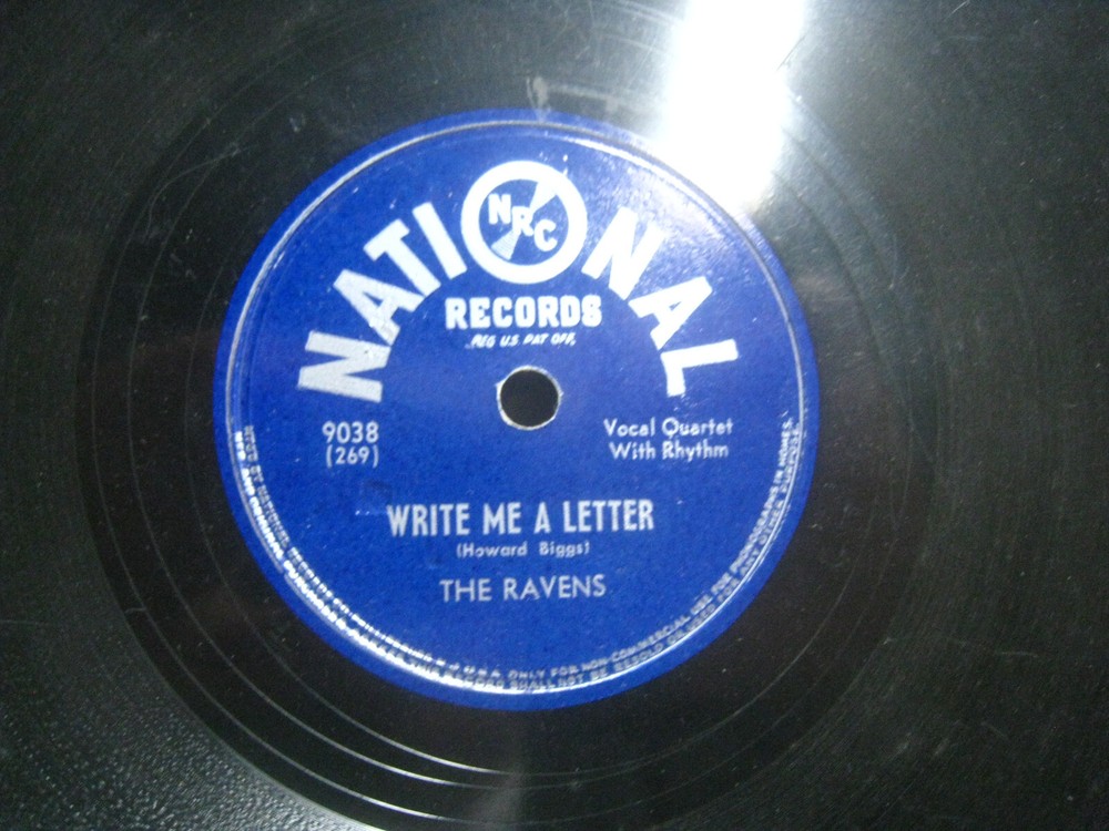 Ravens Write Me a Letter / Summertime *National 9038 10″ 78 rpm