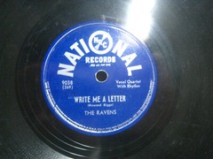 Ravens Write Me a Letter / Summertime *National 9038 10″ 78 rpm