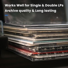 Vinyl Album Covers: 12″ LP Record Protective 12 x 12 inches, Clear