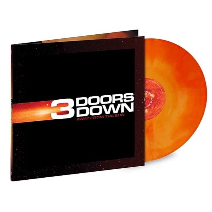 3 DOORS DOWN AWAY FROM THE SUN LIMITED EDITION GALAXY ORANGE VINYL NEW