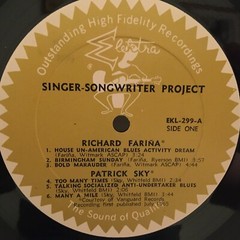 SINGER SONGWRITER PROJECT LP VARIOUS ARTIST..