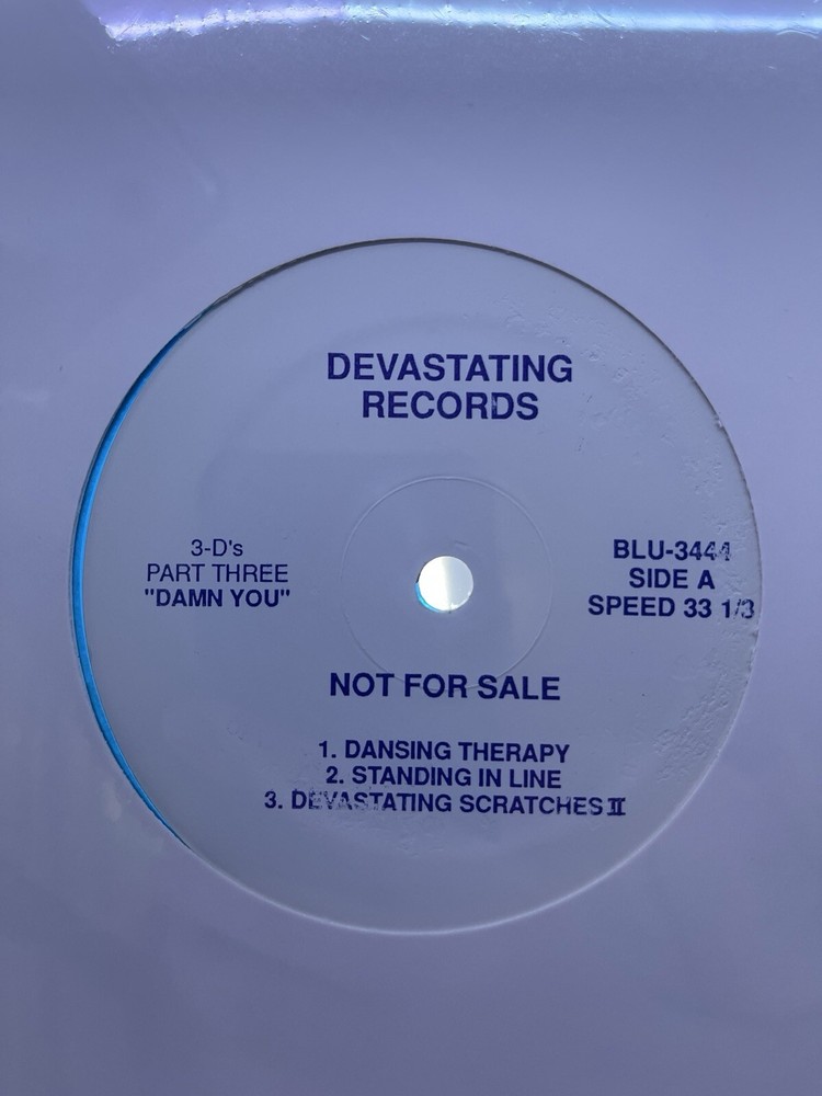 Devastating Records 3-D’s Part Three „Damn You“ 12″. SEALED ORIGINAL 1989