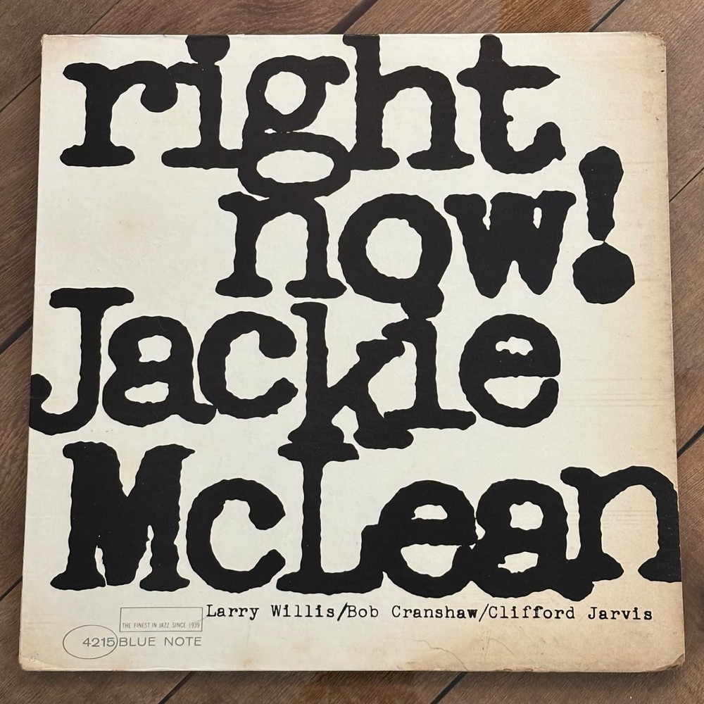Jackie McLean Right Now 1st NY Mono RVG Blue Note lp